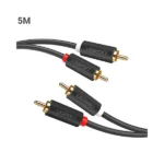 UGREEN 10520 2RCA Male to 2RCA Male Audio Cable - 5m (Black)