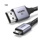 UGREEN HD163 (15514) Ultra High-Speed 8K Mini HDMI to HDMI Braided Cable (1m) - Black