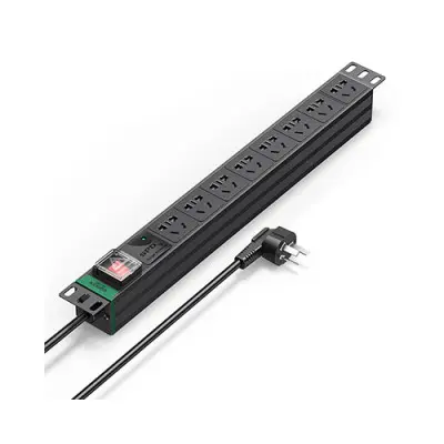 25354-111111-400x400-1.webp UGREEN 25354 CD285 8-Outlet Rack Mount PDU Surge Protector Power Strip - Image 1
