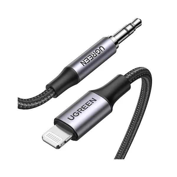 70509-2-600x600-2.webp UGREEN 70862 Lightning to 3.5mm Audio Adapter Aluminium Braided 2m - Image 1