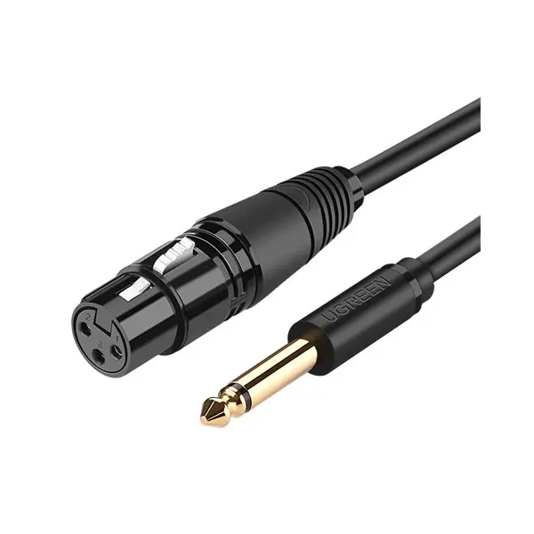 AV131-2-600x600-1.webp UGREEN 20720 6.5mm Male to XLR Female AV Audio Cable 3m (Black) - Image 1