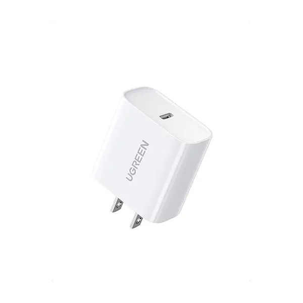 CD137-600x600-1.webp UGREEN CD137 (60449) 20W USB-C PD Fast Wall Charger US Plug (White) - Image 1