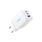 UGREEN Nexode 15334 65W 3-Port Type-C & USB-A GaN Fast Wall Charger EU Plug (White)
