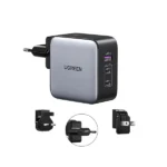 UGREEN Nexode 90409 65W 3-Port USB-C & USB-A GaN Fast Wall Charger UK Plug (Space Gray)