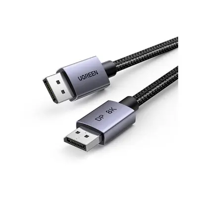 DP120-400x400-1.webp UGREEN DP120 (25903) DisplayPort 1.4 Male to Male Braided 8K Cable (1m) - Black - Image 1