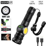 K60 Rechargeable Flashlight 10W COB + LED Torchlight