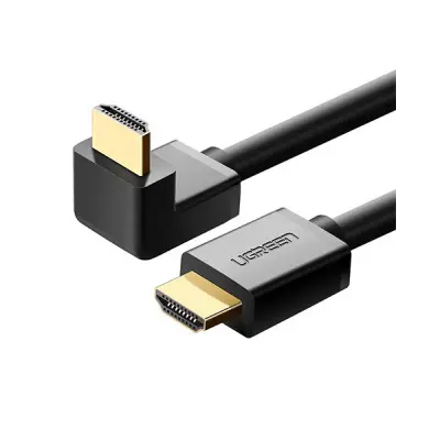 HD103-400x400-2.webp UGREEN HD103 (10172) High-Speed HDMI 2.0 Male to Male Right Angle 90 Degree Cable (1m) - Black - Image 1