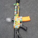 Comic Pop Art M4 Electric Gel Blaster Rifle with Grenade Hopper
