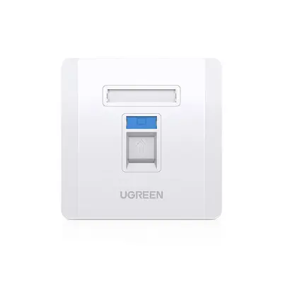 NW144-400x400-1.webp UGREEN 80180 NW144 Single-Port RJ45 Ethernet Wall Plate - 1 Pack - Image 1