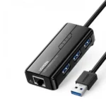 UGREEN 20265 USB 3.0 Hub with Gigabit Ethernet Adapter (3-Port USB Expansion)