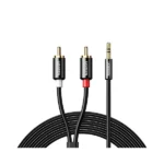 UGREEN 10749 3.5mm Male to 2RCA Male Audio Cable - 1m (Black)