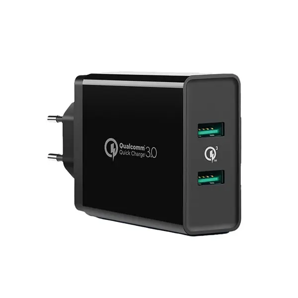 UGREEN-CD161-10216-Dual-USB-A-QC-3.0-36W-Charger-600x600-1.webp UGREEN 10216 Dual Port USB Fast Wall Charger EU Plug (Black) - Image 1