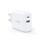 UGREEN CD170 (60468) 38W Dual Port USB-C & USB-A Fast Wall Charger EU Plug (White)