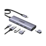 UGREEN 15596 USB-C Multifunction 5-in-1 Adapter (Space Gray)