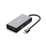 UGREEN MD114 (20418) 3-in-1 Mini DisplayPort to HDMI/VGA/DVI Converter - Black