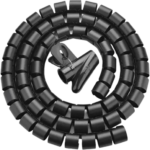 UGREEN 30818 LP121 25mm 1.5m Spiral Mask Cable Organizer Tube - Black