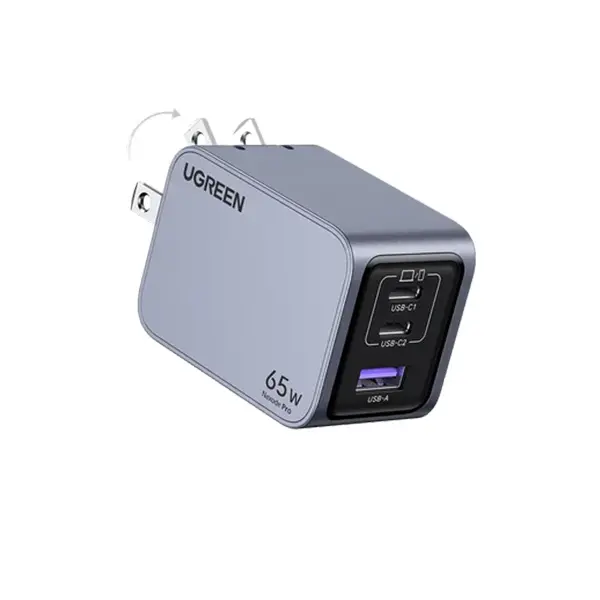 X755-25870-3-600x600-1.webp UGREEN 25870 Nexode Pro 65W 3-Port GaN Fast Charger Set US - Image 1