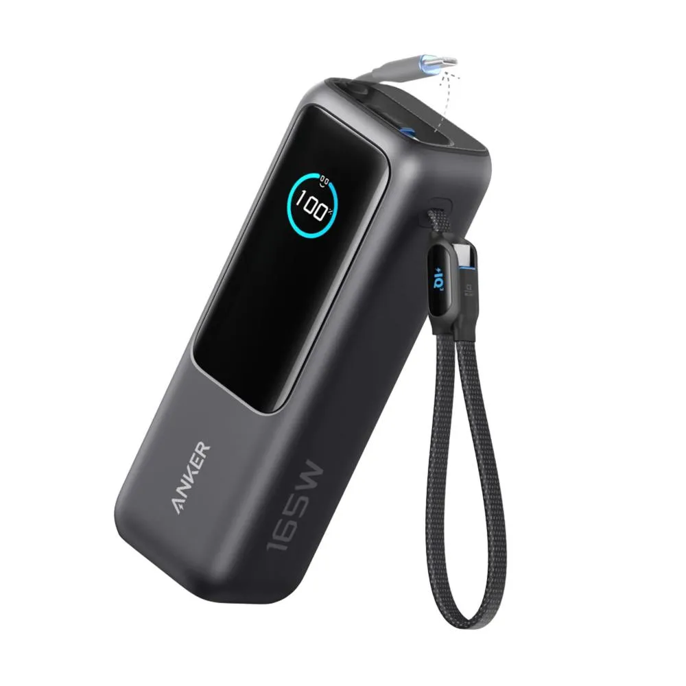 anker-laptop-power-bank-25k-mah-165w-built-in-and-retractable-cables-with-smart-display-a169-1.webp Anker Laptop Power Bank (25K, 165W, Built-In and Retractable Cables) - Image 1