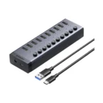 UGREEN 30779 CM482 10-Port USB 3.0 Hub with Independent Switches & Power Adapter