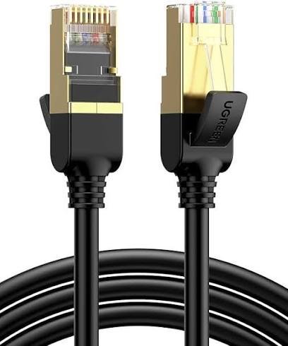 images-1-3.jpg UGREEN 11229 Cat 7 F/FTP Lan Cable 0.5m (Black) #NW107 - Image 1