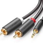 UGREEN 10510 3.5mm Male to 2 RCA Male Audio Cable (2m, Gray)