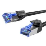 UGREEN 80430 Cat8 Pure Copper Ethernet Cable Round Braided OD5.5mm 1.5m (Black) #NW153