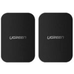UGREEN 60410 Metal Plate for Magnetic Phone Stand (2 Pack Rectangular + Rounded - Black)