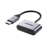 UGREEN 60165 USB-C to Dual USB-C Audio and Charging Adapter