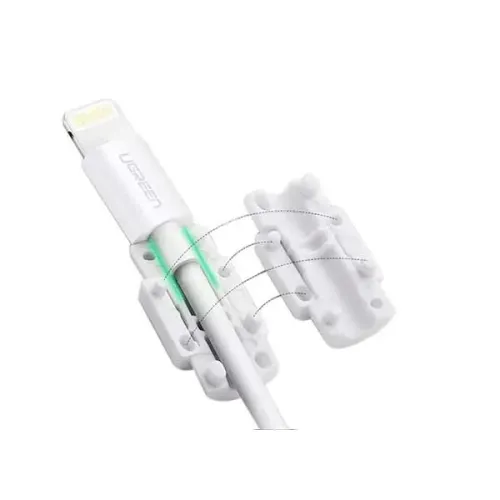 lp127-01-500x500-1.webp UGREEN 40705 LP122 Silicone Charging Cable Protector - White - Image 1