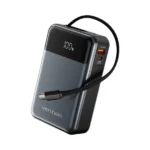 Vention 65W 20000mAh Power Bank with Built-in USB-C Cable (FHYB0) – Titanium Grey