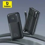 Baseus Comet Series 22.5W 20000mAh Dual Cable Digital Display Power Bank – Premium Starry Black
