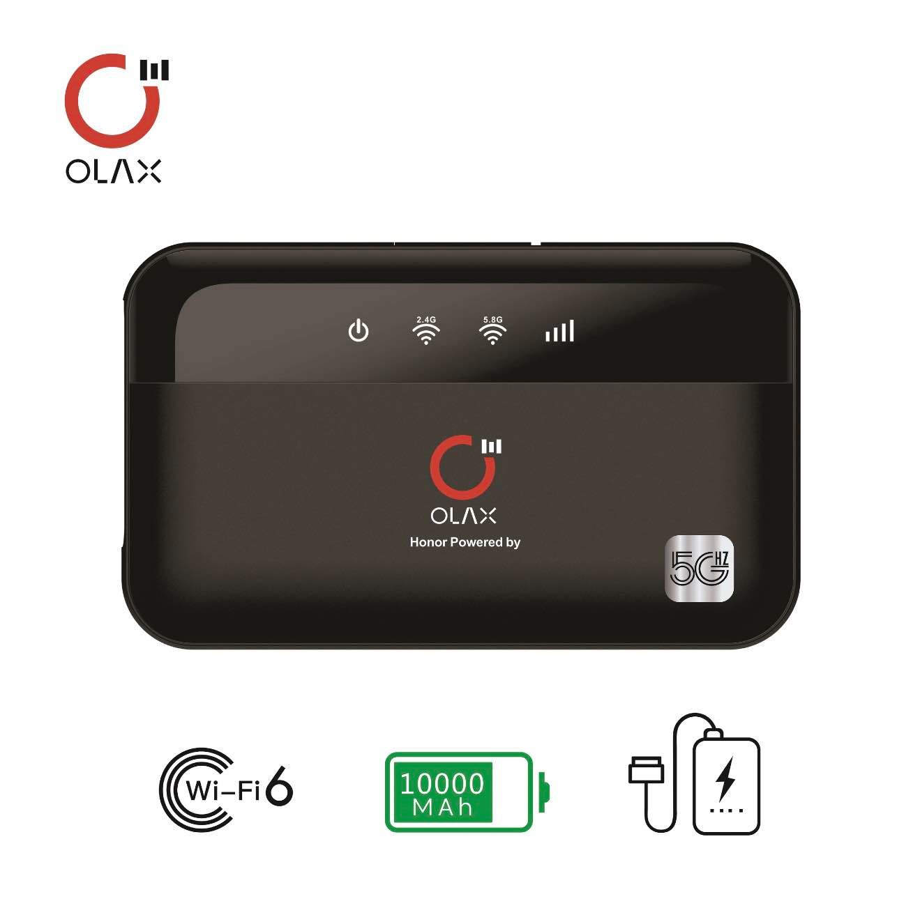 product_1765815939_694036837497e.jpg Olax M100 WiFi 6 10000mAh 5GHz Pocket Router + Power Bank (Pre-Order) - Image 1