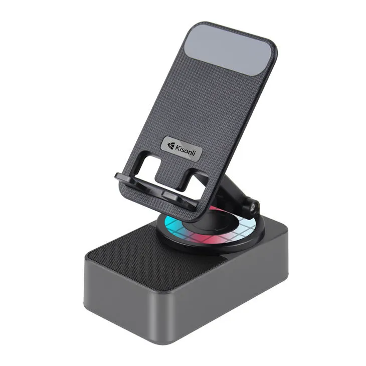 product_1766580716_694be1ecae949.webp Kisonli M1 Plus 3-in-1 Bluetooth Speaker – 2000mAh Power Bank & 360° Rotating Phone Stand - Image 1