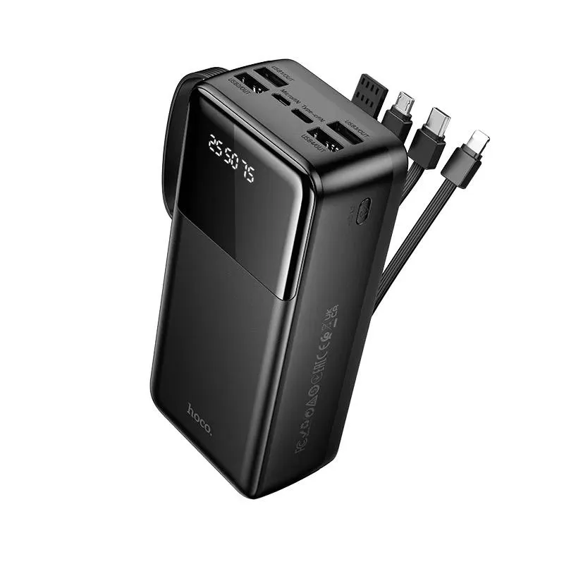product_1768467747_6968ad23a0198.webp Hoco MMJ13 Rest 30000mAh Power Bank with Built-in Charging Cables - Image 1