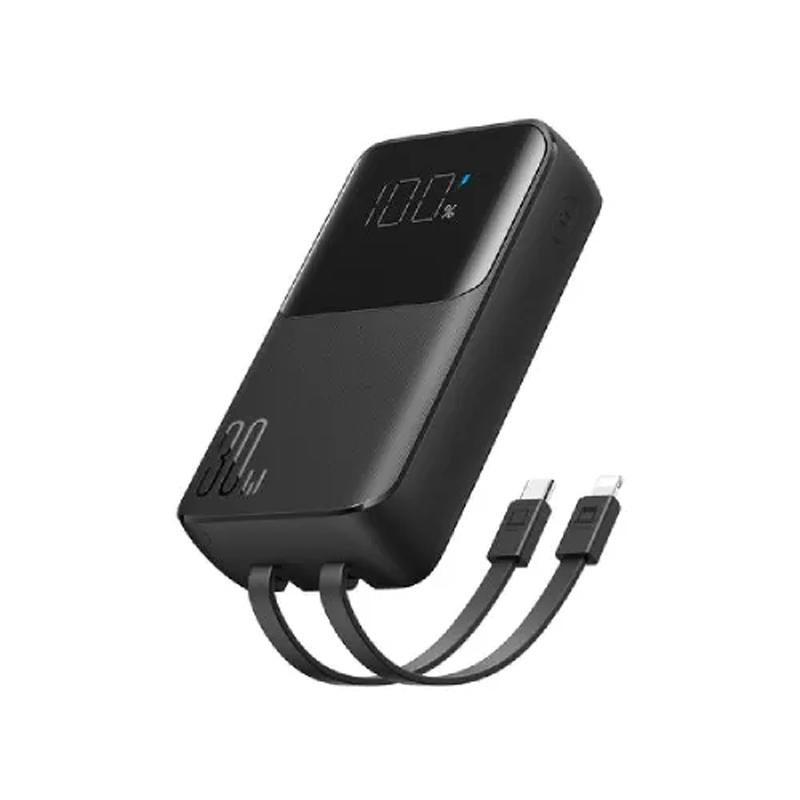 product_1769252947_6974a8531212f.png Joyroom JR-PBC06 10000mAh 30W Mini Power Bank with Dual Cables - Image 1