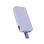 Momax PD5 20,000mAh 22.5W Power Bank with Built-in Type-C Cable – Purple
