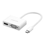UGREEN MM123 (30843) USB Type-C to HDMI + VGA Dual Display Converter - White