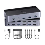 UGREEN 55455 4K 60Hz Dual-Monitor HDMI KVM Switch (2 Computers, 2 Monitors)