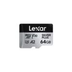 Lexar Professional SILVER PLUS 64GB microSDXC UHS-I Memory Card with Adapter (LMSSIPL064G-BNANU)